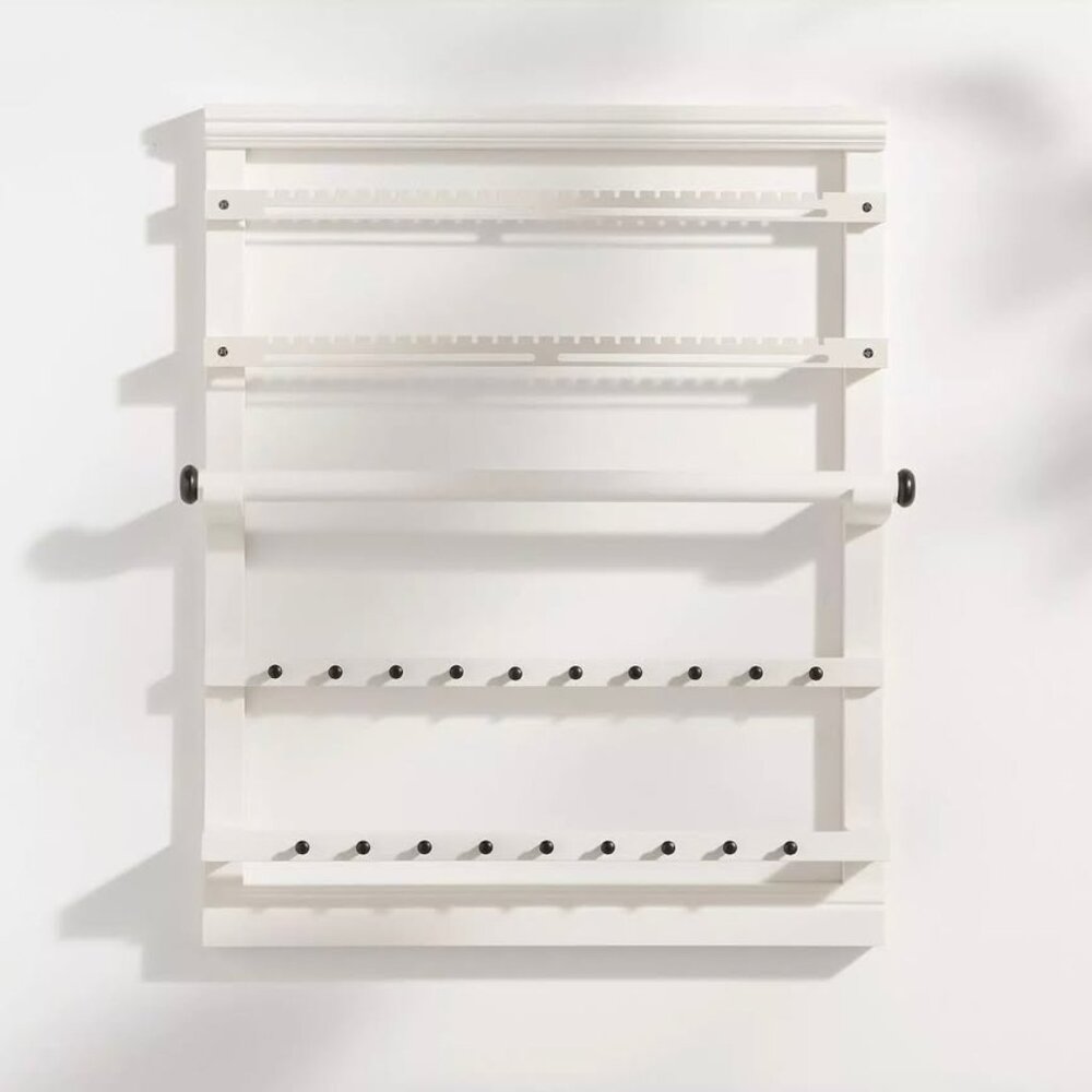 Pottery Barn Aubrey Wall Mounted Jewelry Organizer - White